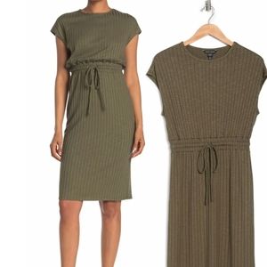 Maggy London Ribbed Knit Belted Dress